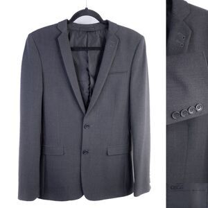 ASOS Sport Coat Jacket Blazer Solid Gray Sz Men's 36 Two Button